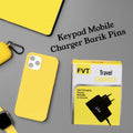 FVT Travel Charger Fast Charging Black Plastic Lightweight