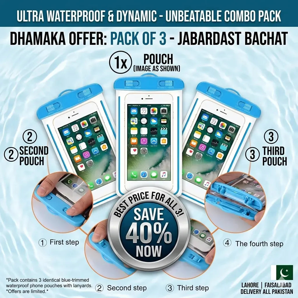 Ultra Waterproof Phone Pouches Set of 3