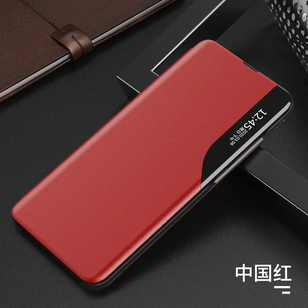 iPhone 17 Flip Case with Side Window Stand