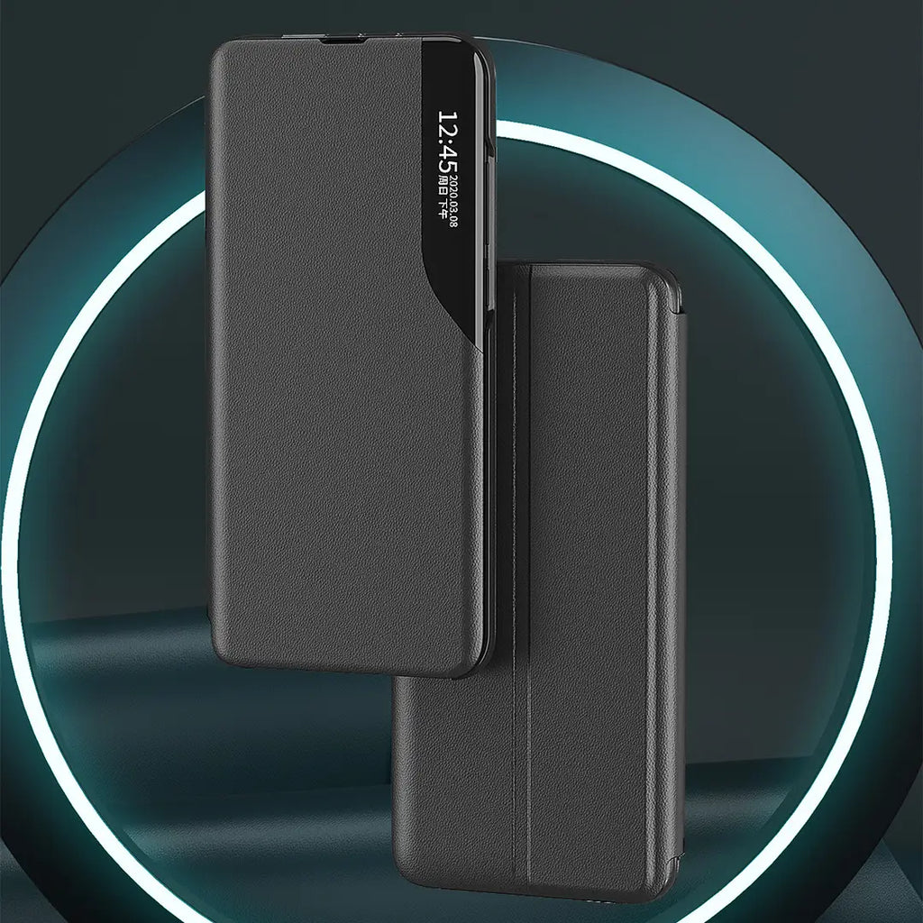 iPhone 17 Flip Case with Side Window Stand