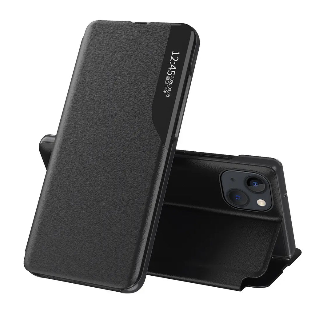 iPhone 17 Flip Case with Side Window Stand
