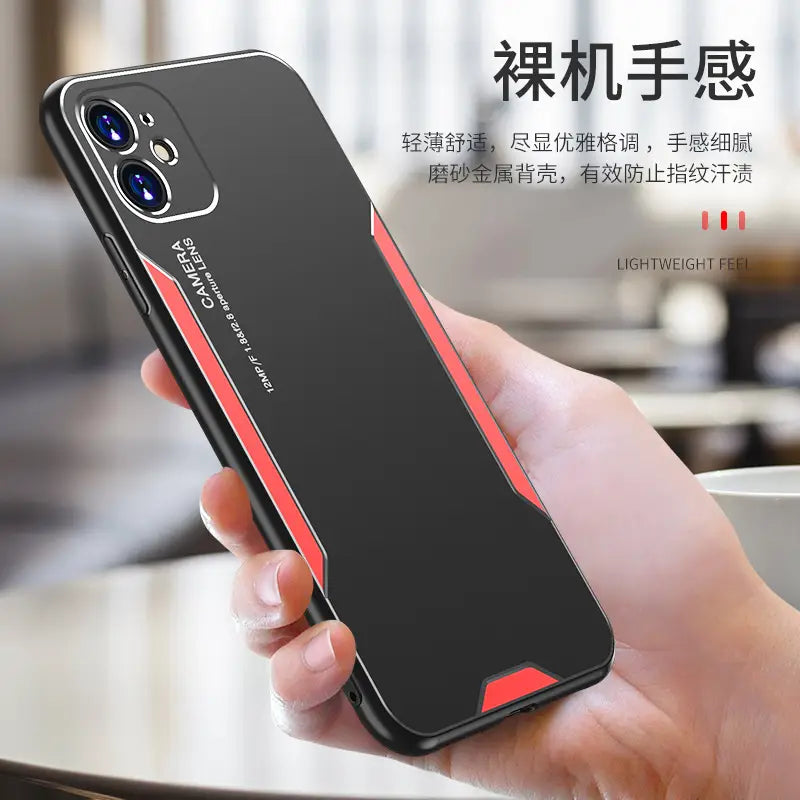 OPPO Reno13 Pro Metal Edge Case Black Red