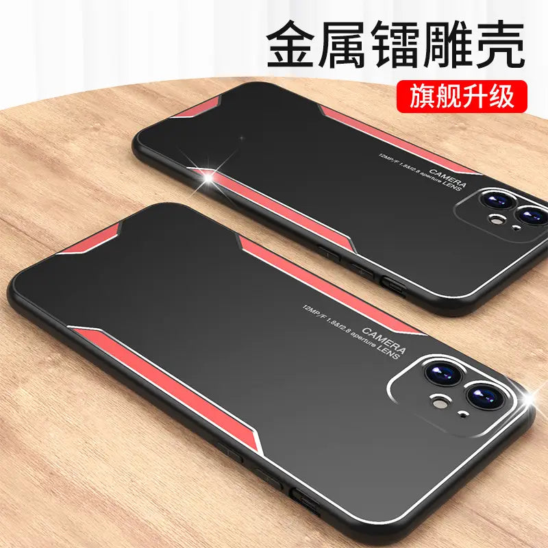 OPPO Reno13 Pro Metal Edge Case Black Red
