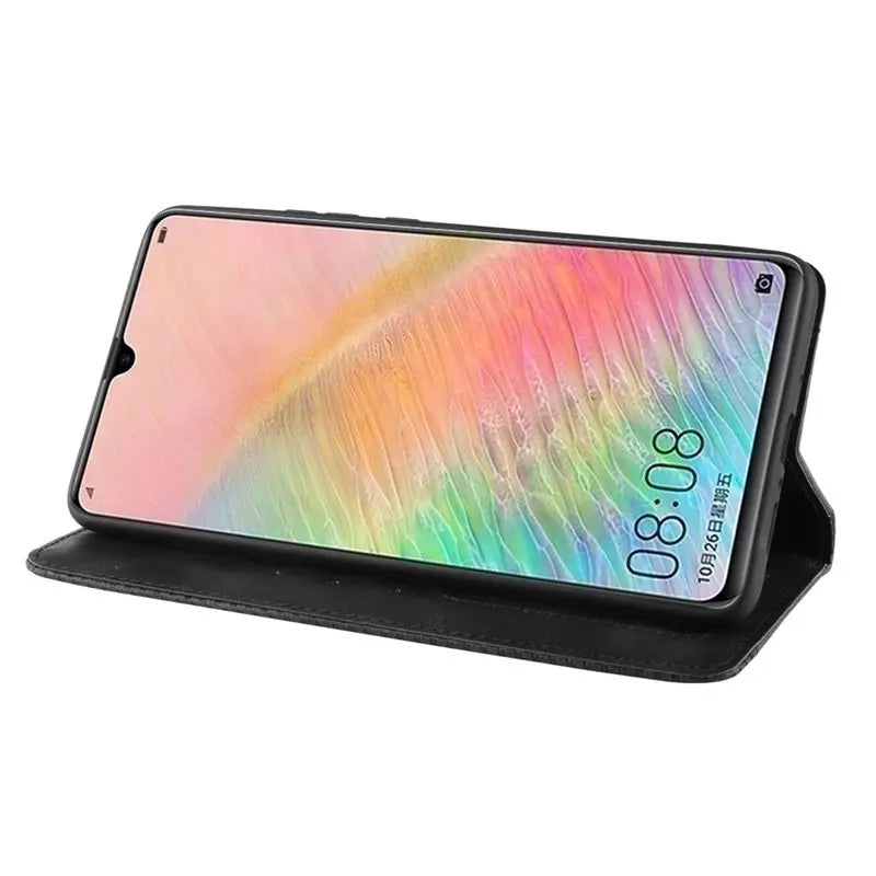 Huawei Mate 20 Pro Magnetic Flip Leather Case with Card Slot