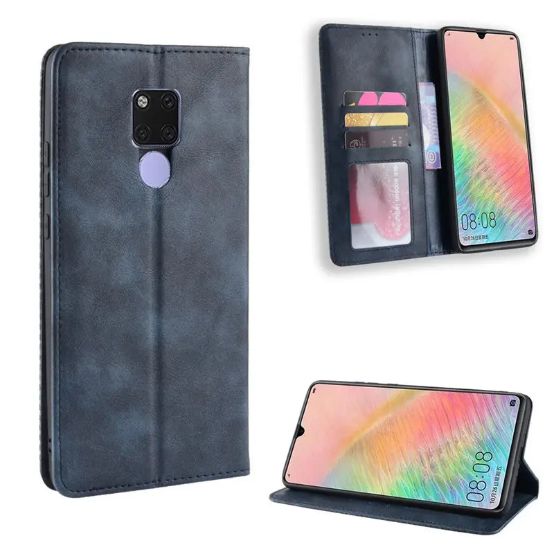 Huawei Mate 20 Pro Magnetic Flip Leather Case with Card Slot
