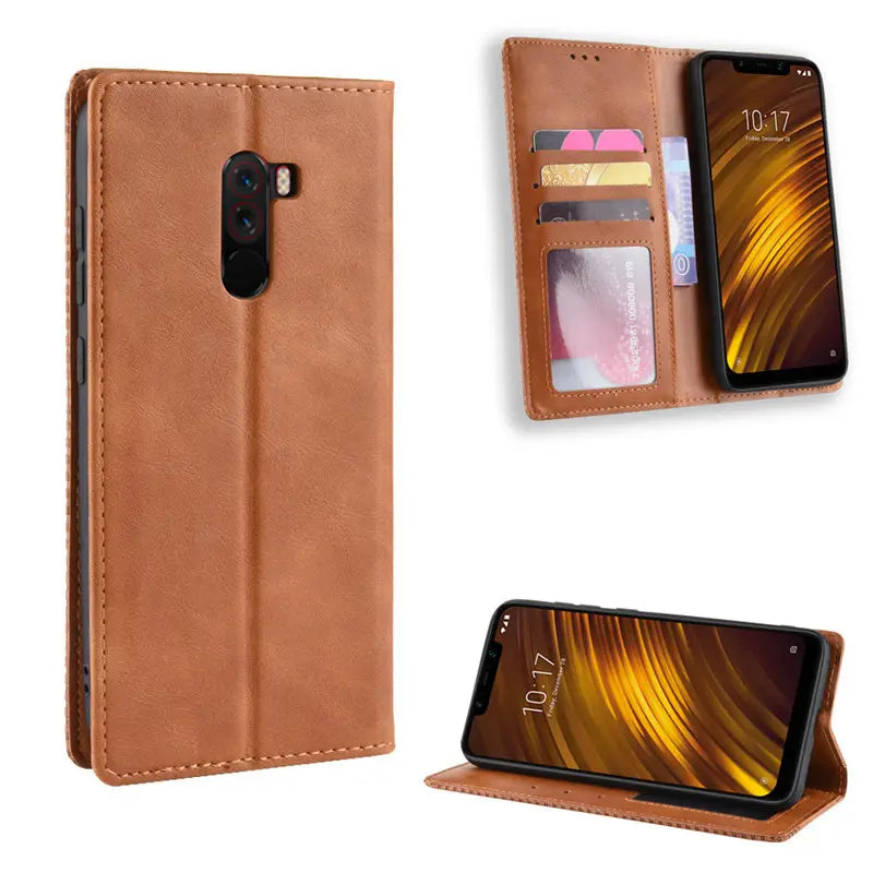 Xiaomi Poco F1 Flip Cover Leather Case Premium Multi Color