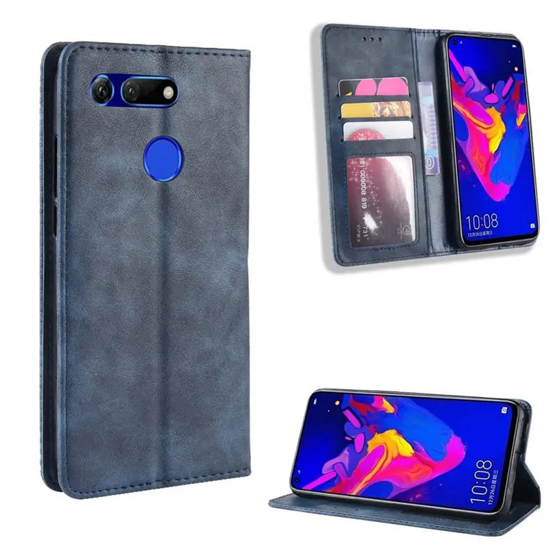 Huawei Honor View 20 Flip Leather Wallet Case Black