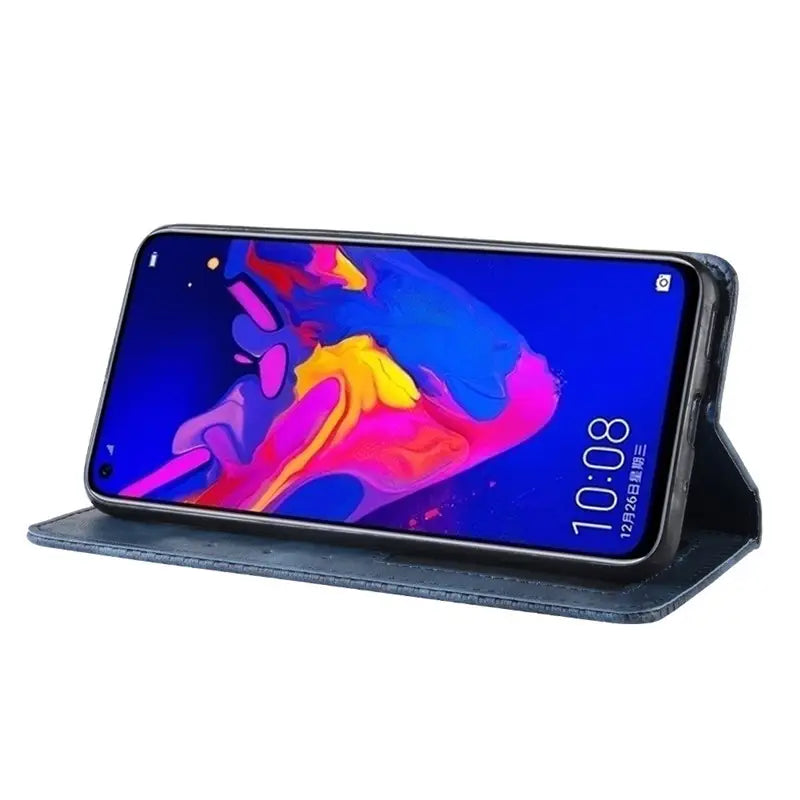 Huawei Honor View 20 Flip Leather Wallet Case Black