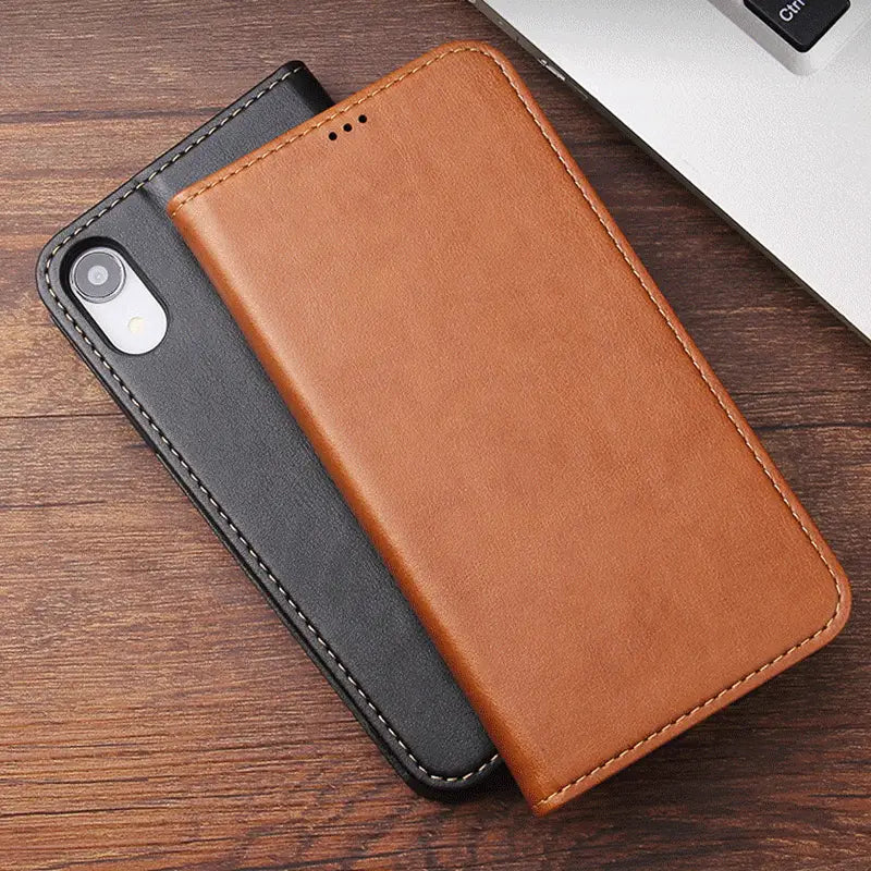 New Model Suitable for Apple 17 Mobile Phone Leather Case Iphone16 Card Wallet Samsung S25Ultra Flip Protective Case