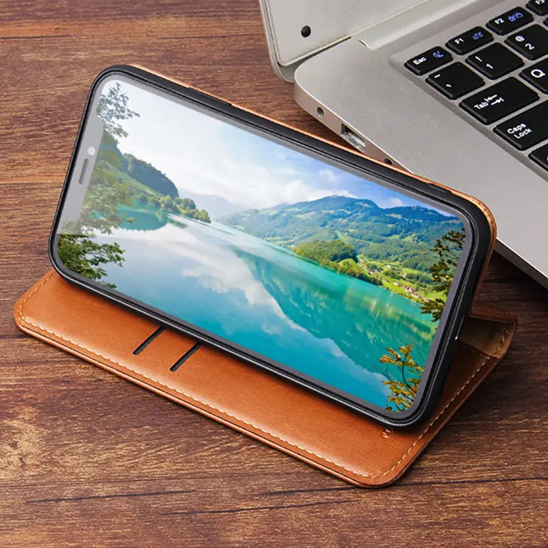 New Model Suitable for Apple 17 Mobile Phone Leather Case Iphone16 Card Wallet Samsung S25Ultra Flip Protective Case