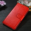 Red Leather Wallet Phone Case for Pixel 3XL with Stand