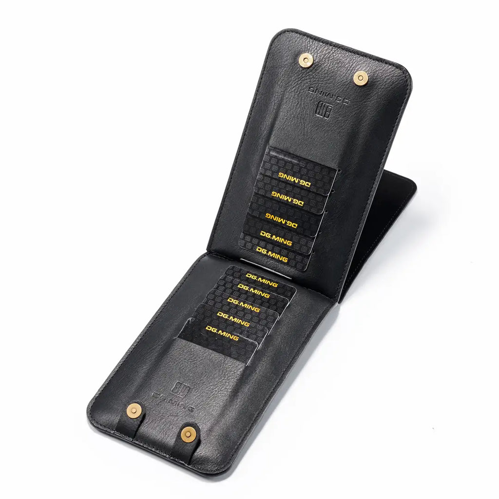 Black Leather Waist Bag for iPhone 12/11 Pro Max