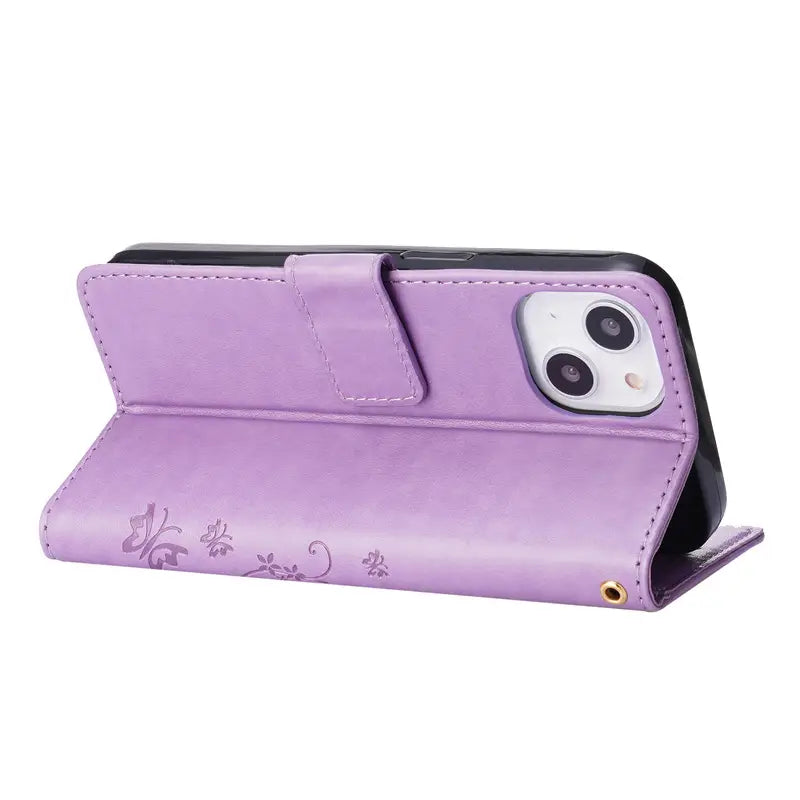 Butterfly Embossed Flip Leather Case for iPhone 17 Pro Max
