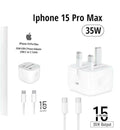 35W USB-C Fast Charger for iPhone 15 Pro Max