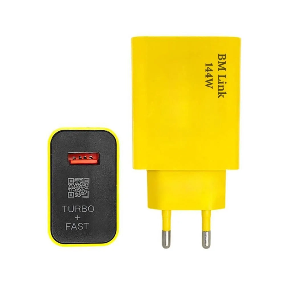 USB-C Fast Charging Adapter Yellow 3A