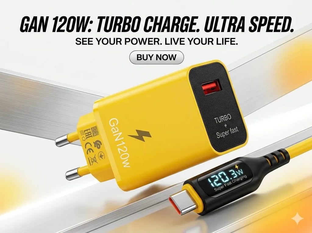 120W Mini USB Charger with Digital Temp Display