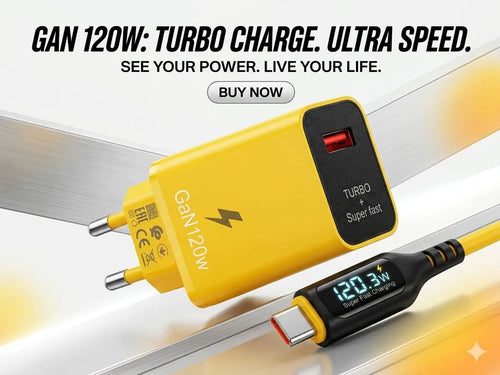 120W Mini USB Charger with Digital Temp Display
