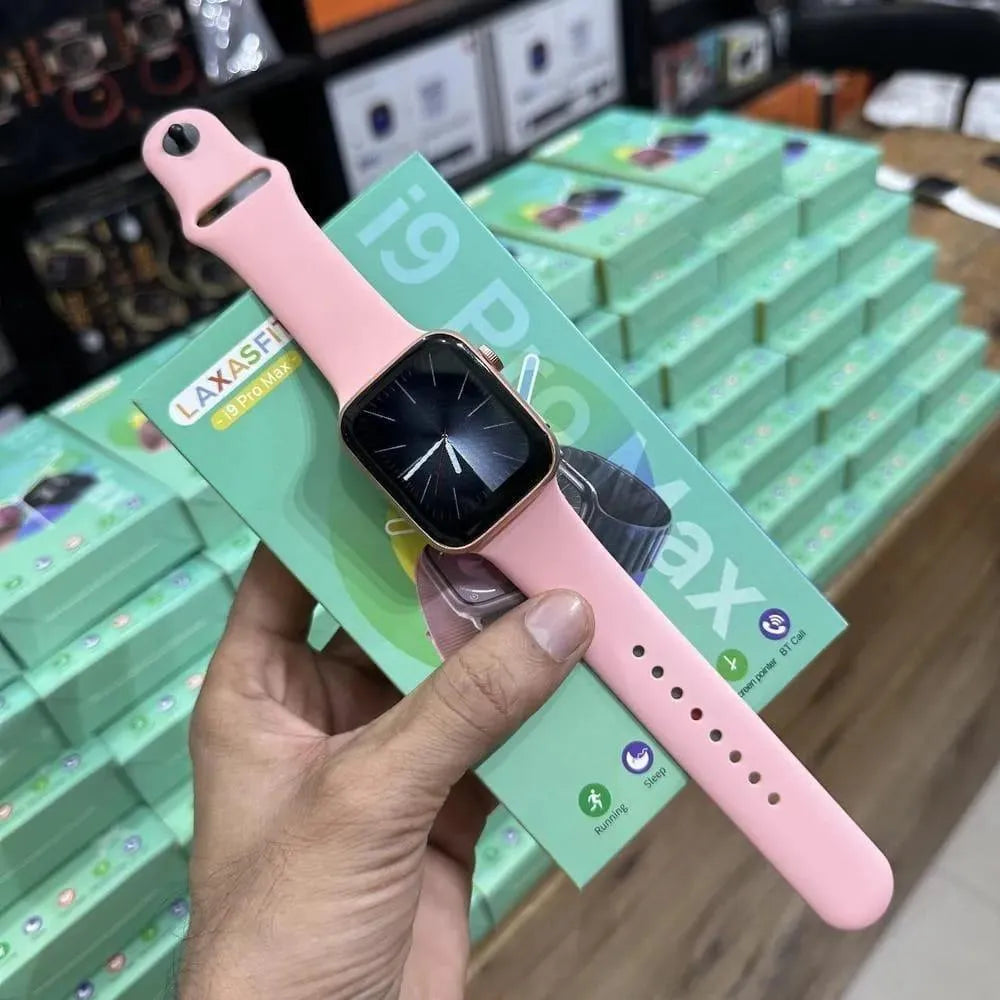i9 Pro Max Smart Watch Black Pink ABS Plastic