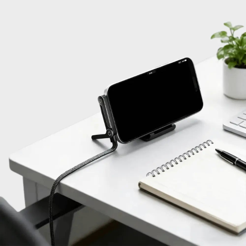 240W USB-C to USB-C Fast 1.5 Meter Charging Cable with Foldable Phone Holder
