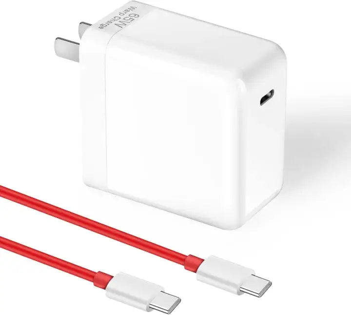 Chase House 65W Warp Charger for Onepuls 10 Pro/9 Pro/9/8T/Nord 2,Super Fast Warp Charger for Oneplus N20/N10/9R/9RT/N100 with USB Dual Type-C Data Charging Cable