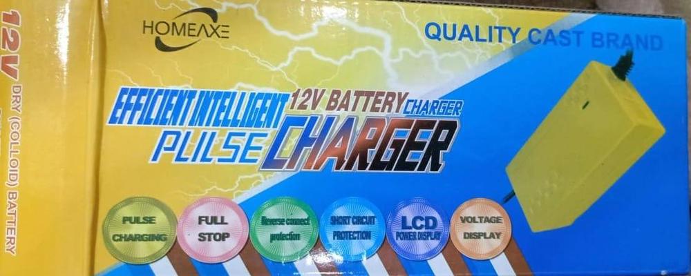 Smart 12V Battery Charger with Pulse Charging & LCD Display