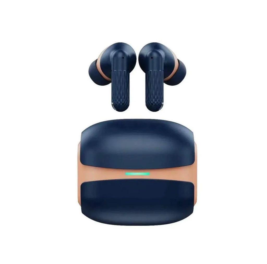 TWS Wireless Earbuds Yellow Black Battery Charging