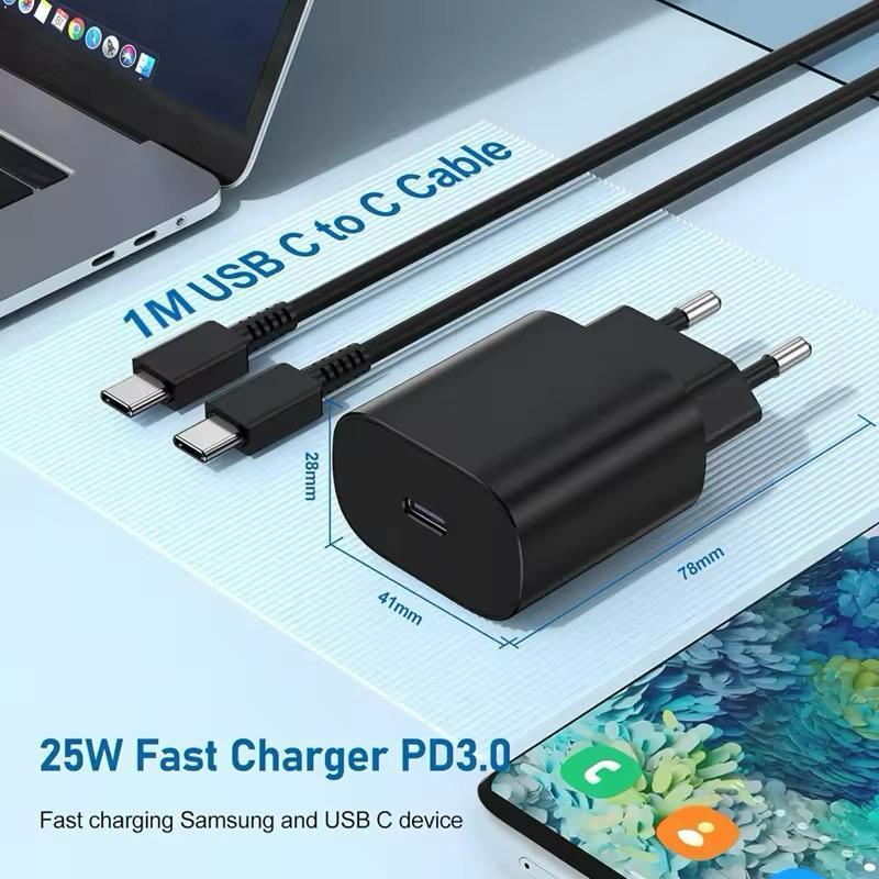 25W PD USB-C Charger for Samsung & AirPods