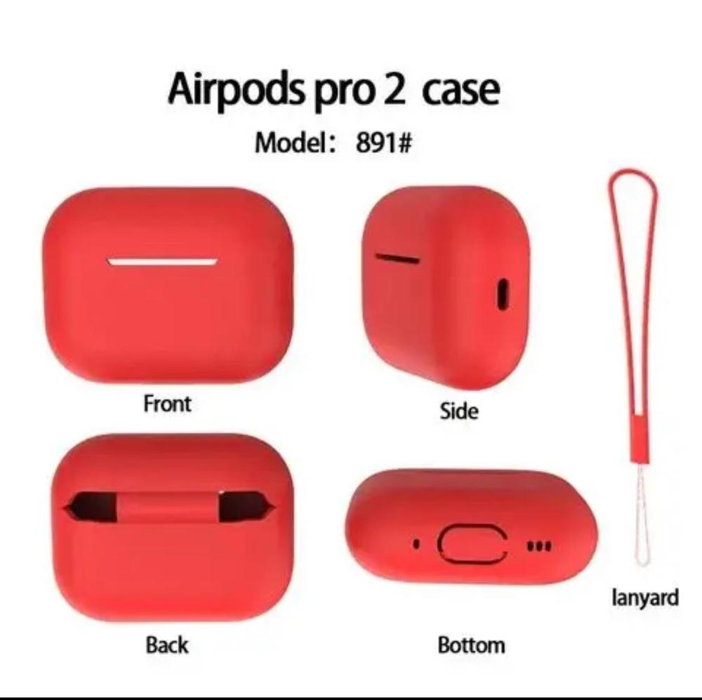 Airpods Pro 2 Silicone Case with Carabiner Hook