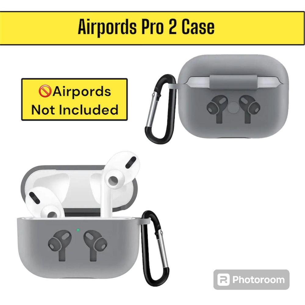 Airpods Pro 2 Silicone Case with Carabiner Hook