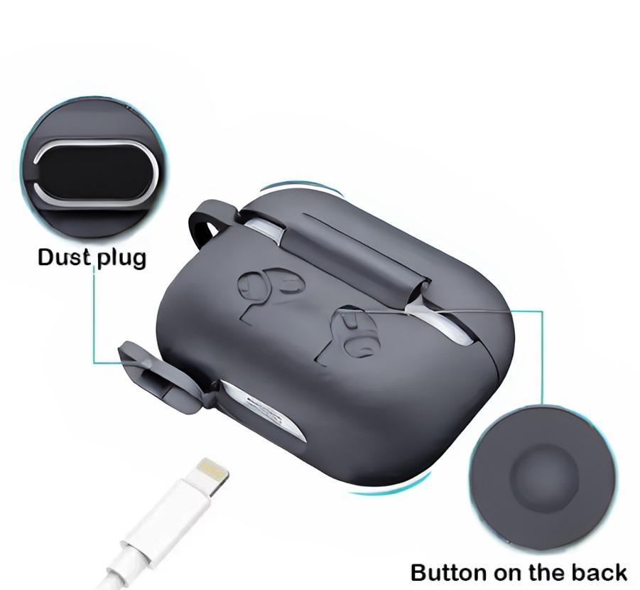 Premium Grey Silicone AirPods Case for Protection & Style