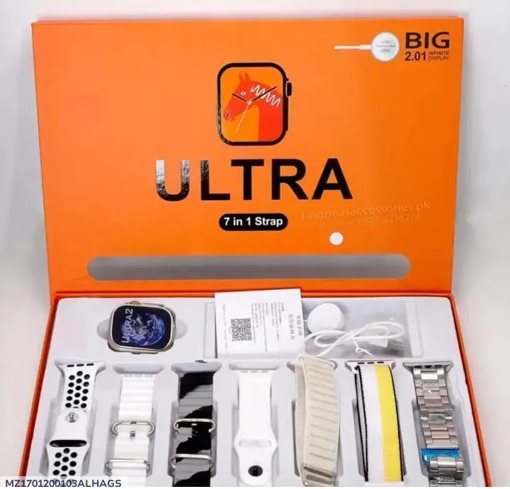 Ultra Smart Watch with 7 Straps Bundle
