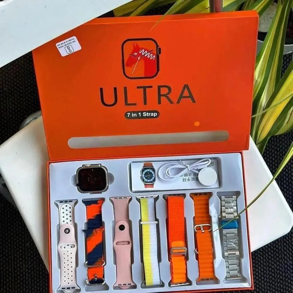 7-in-1 Smartwatch Set for Men Multicolor Straps