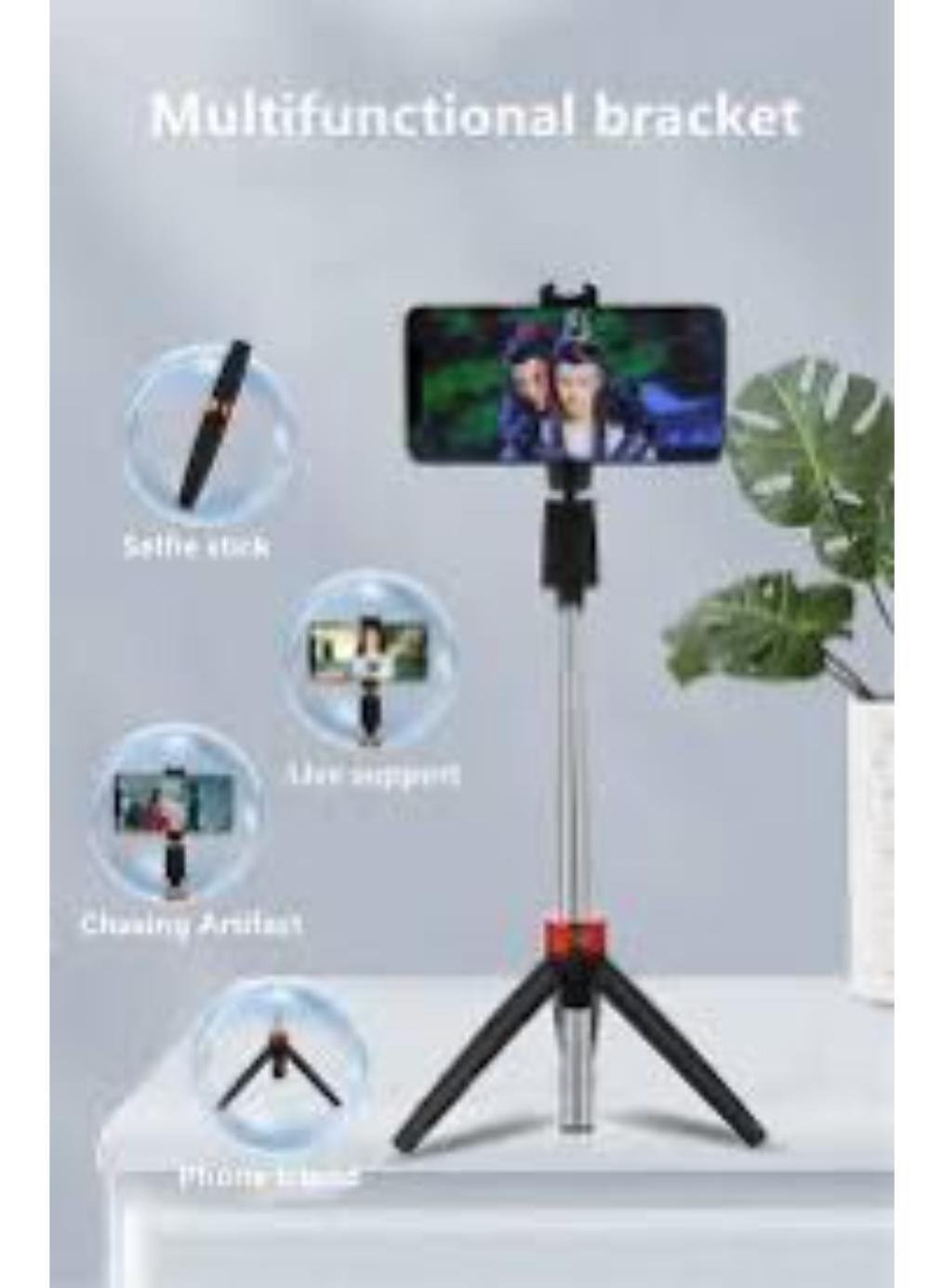 Black Foldable Selfie Stick with Tripod Base